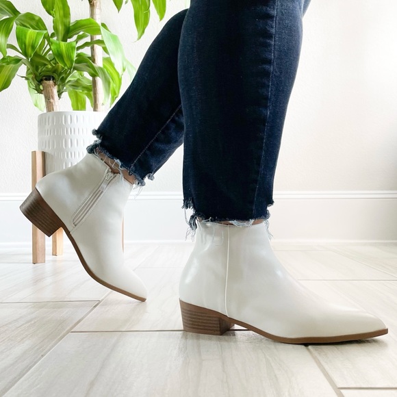 Top Moda White Ankle Boots Hyde-58 - Picture 12 of 12